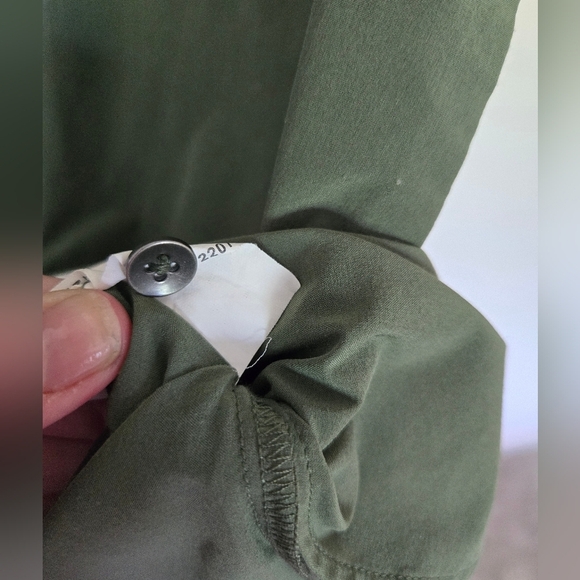 Prana Olive Green Long Sleeve Tunic Dress with Pockets | size small - Picture 5 of 6